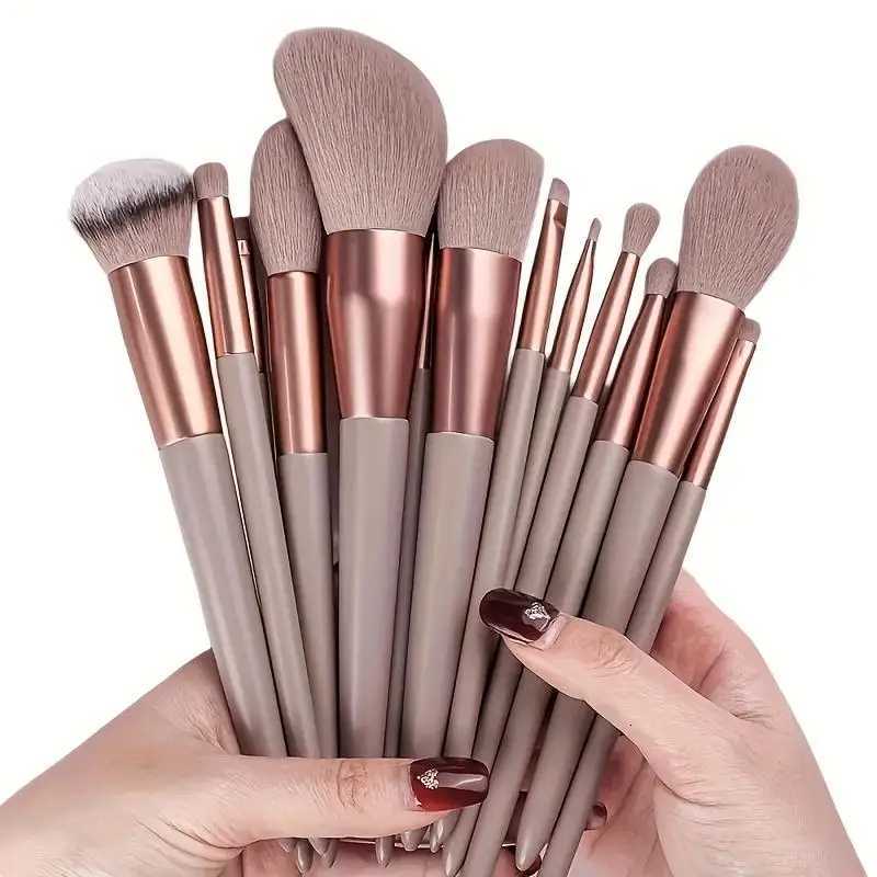13 PCS Makeup Brushes Set Eye Shadow Foundation Women Cosmetic Brush Eyeshadow Blush Beauty Soft Make Up Tools BagT251205
