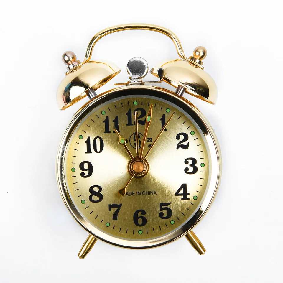 Horseshoe Mechanical Gold Alarm Clock Manual Wind Up Vintage Metal Clock Cute For Living Room Decoration Toy Collections Gifts M251205 - view 4