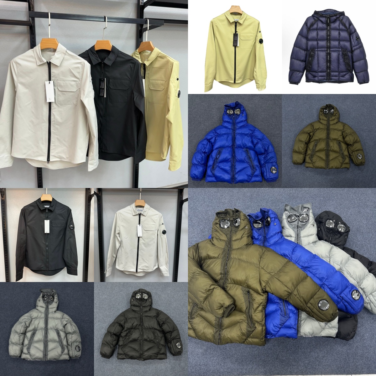Fashion Men's CP Parkas Casual Cotton Single Eye Loose Men's Down Jacket Nylon Waterproof Fabric Casual Cassic Down Jacket