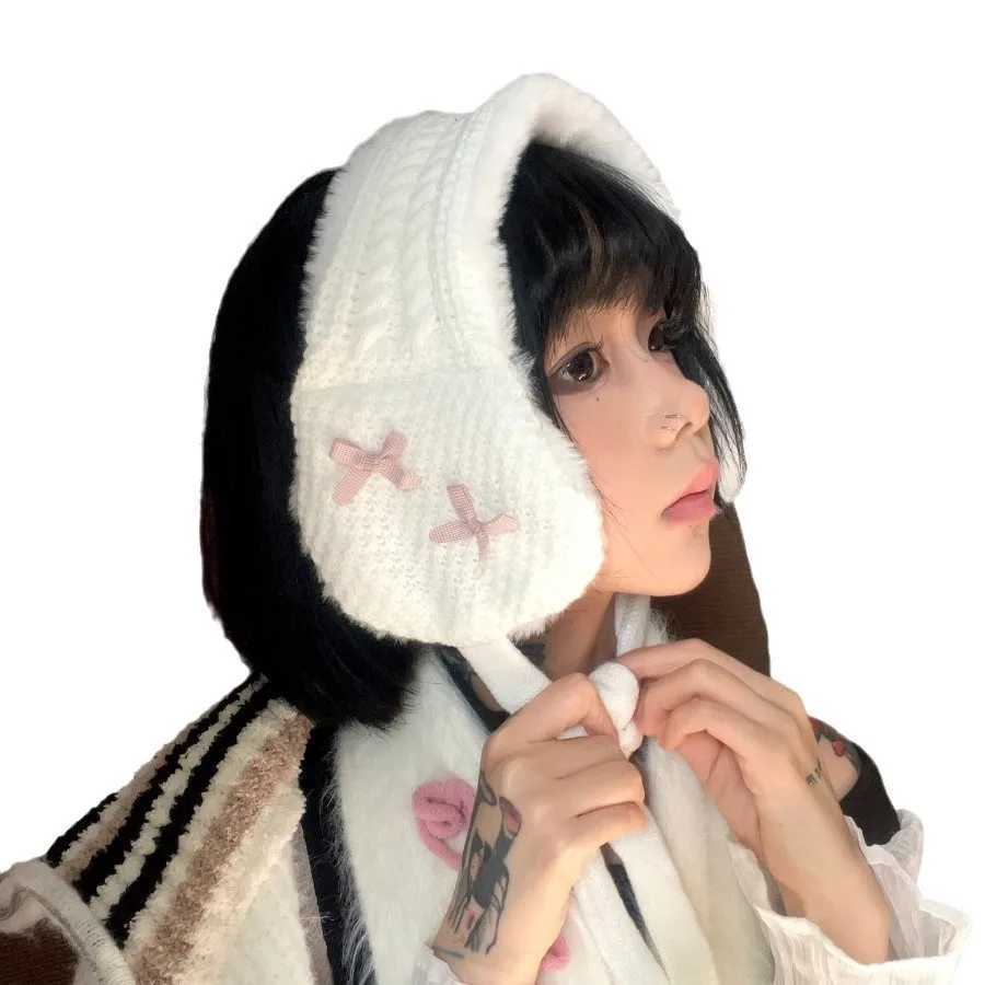 Knitted Tie Ear Warmer with Chic Bow for Winter Cold Protection Student Plush Ear Muff Yarn Ear WarmerXJ251205 - view 6