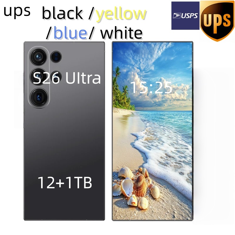6.9inch 5G S26 S25 Ultra Phone Unlocked English Touch Screen Phone Local Warehouse Android Smartphone Camera Phone HD Display Face Recognition 1TB