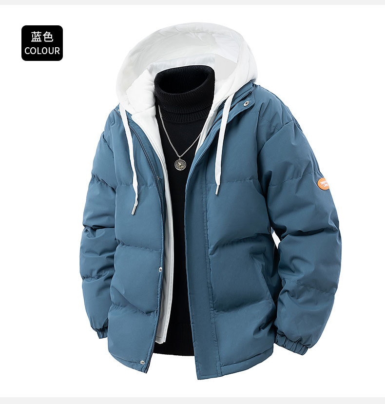 2025 New Arrival High-Quality Stylish Winter Two-Piece-Look Cotton Coat for Men: Down-Cotton Padded Jacket, Winter Quilted Outerwear