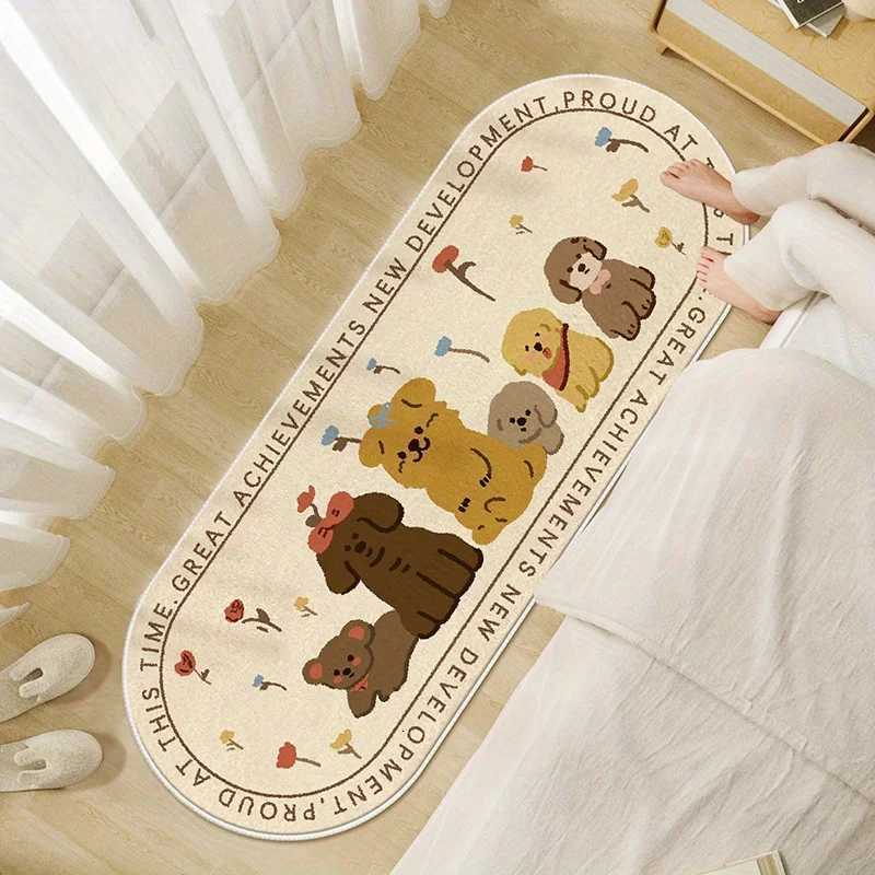 VIKAMA Cartoon Puppy Carpet Kitchen Rug Doormat Welcome Mat Bathroom Mat Rug For Bedroom Carpet For Live Room Bedside Floor Mat H251205