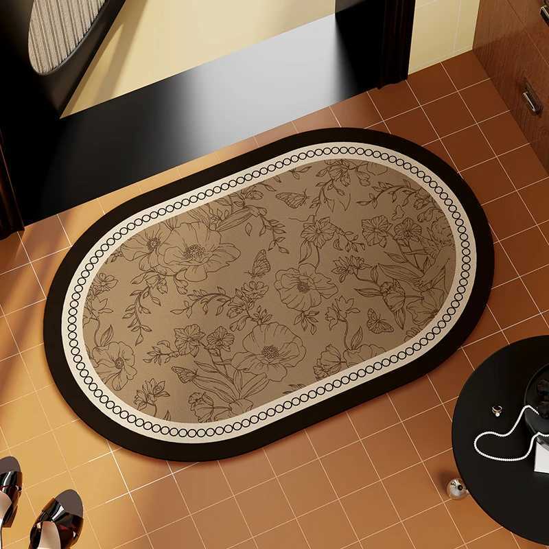 VIKAMA Bathroom Soft Strong Water Absorbing Floor Mat Anti-Slip Thick Floor Mat Door Rug Door Pad Home Decoration H251205