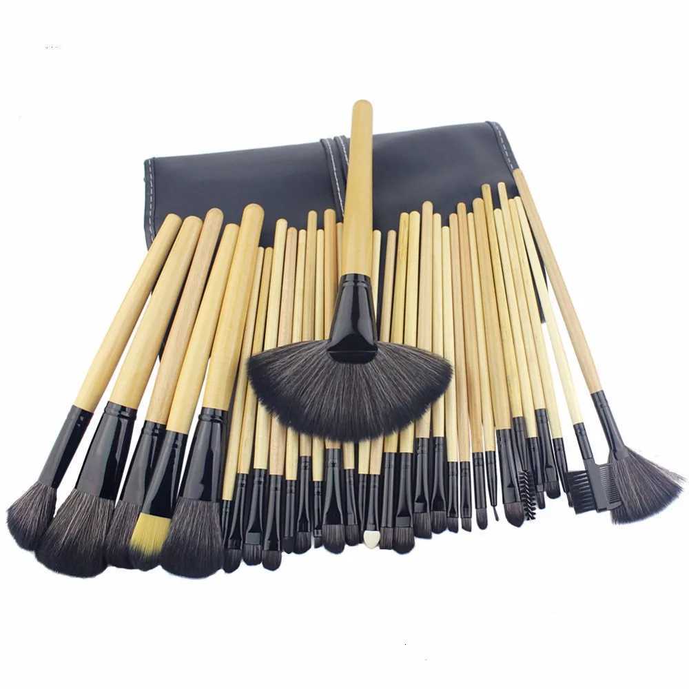 32 PCS Pincel de Maquiagem Make Up Brushes Profissional of Makeup Brush set Black Leather BagT251205