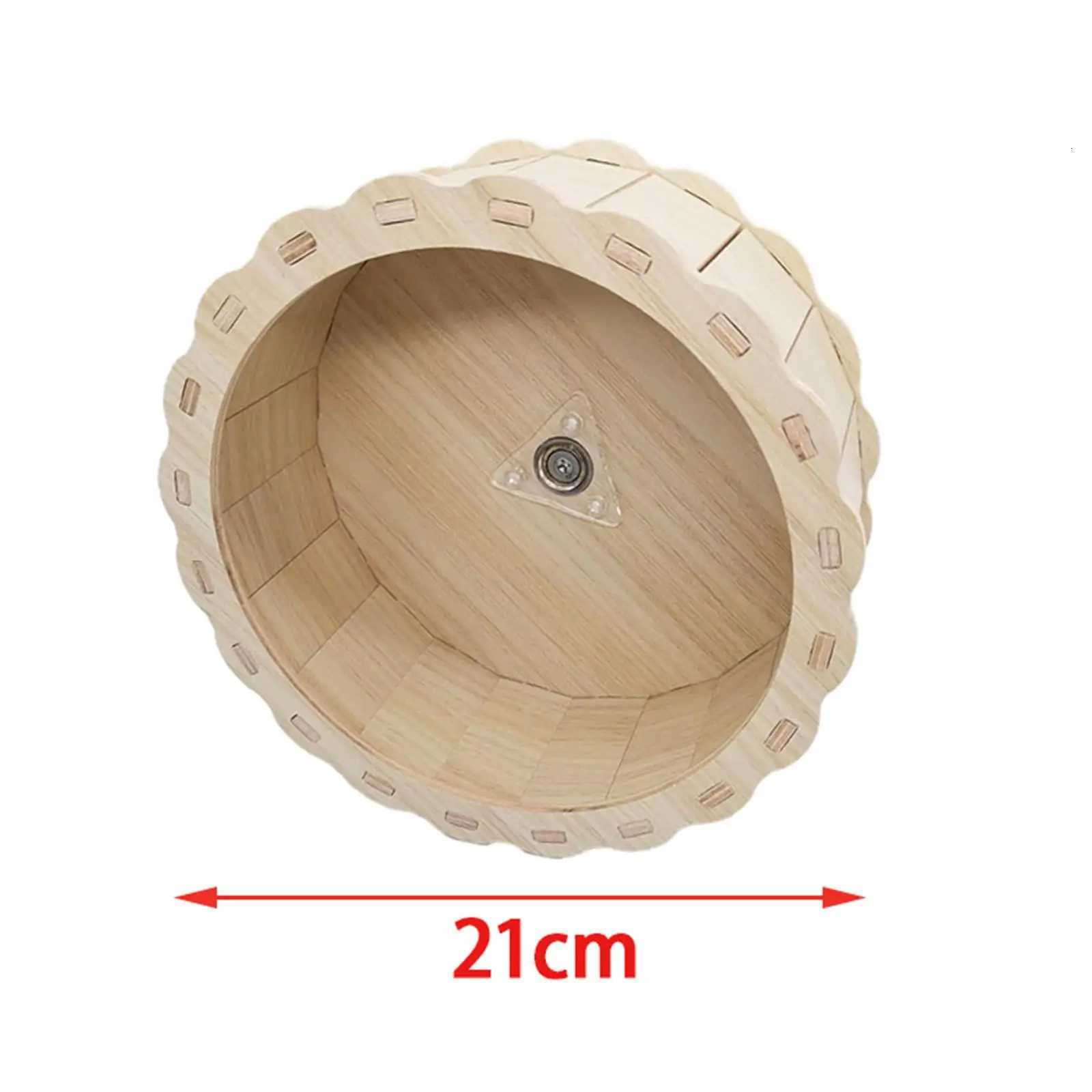 Hamster Wooden Running Wheel Toys Exercise Wheels for Gerbils Syrian Hamster Pet Hamster Running Wheels Stand Cage Accessories M251205