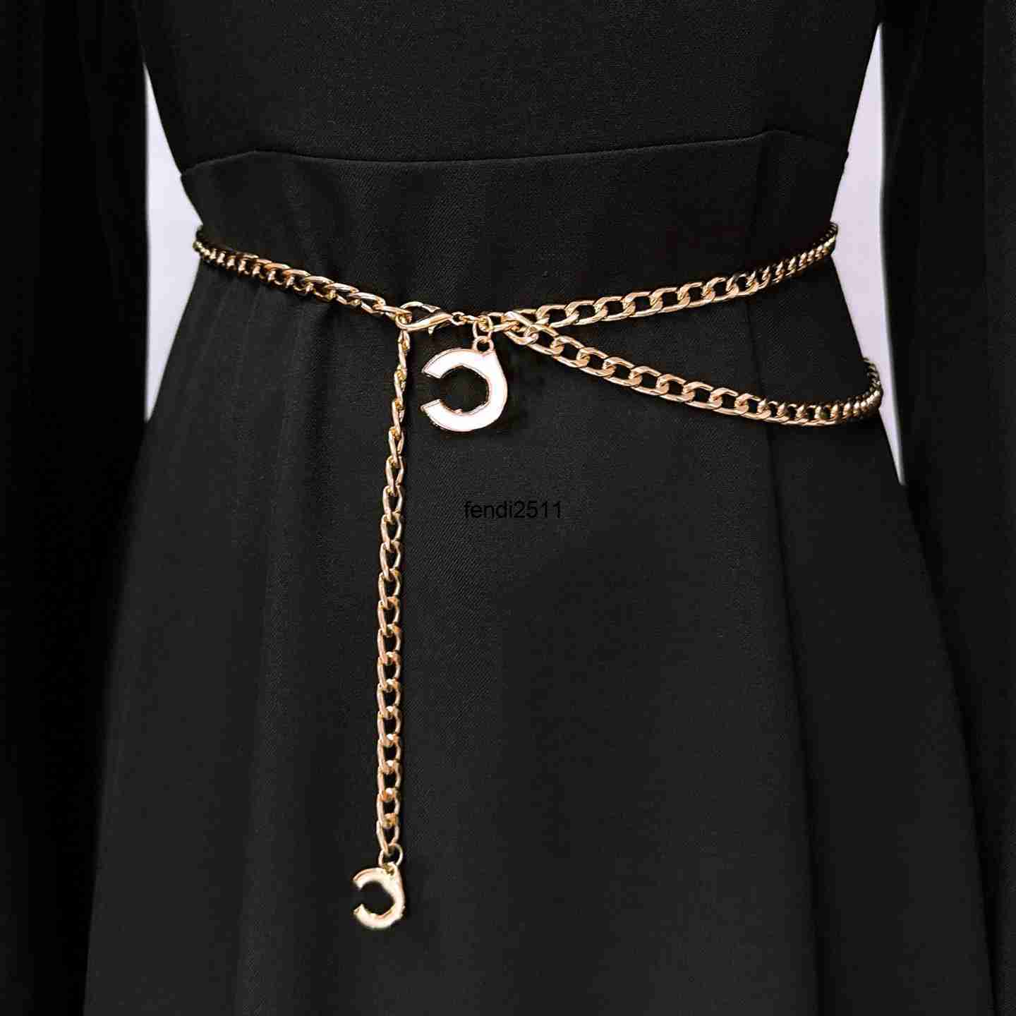 Belts Belts Waist Chain For Women Baroque Gold Plated Mental Chain Calfskin Waist Chains Luxury Style Belts High-End Versatile Vintage Chain