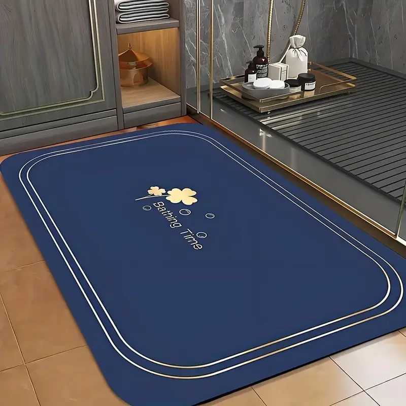 VIKAMA Super Absorbent Floor Mats Suitable For Bathroom Non-Slip Absorbent Floor Mats Diatom Mud Bath Mats Quick Drying Soft H251205
