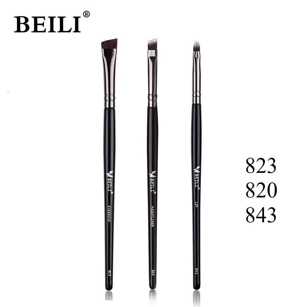 Black 1/3Pcs Makeup Brushes Natural Synthetic Hair Eyeshadow Blending Eyeliner Makeup Brush Set makeup brush setT251205