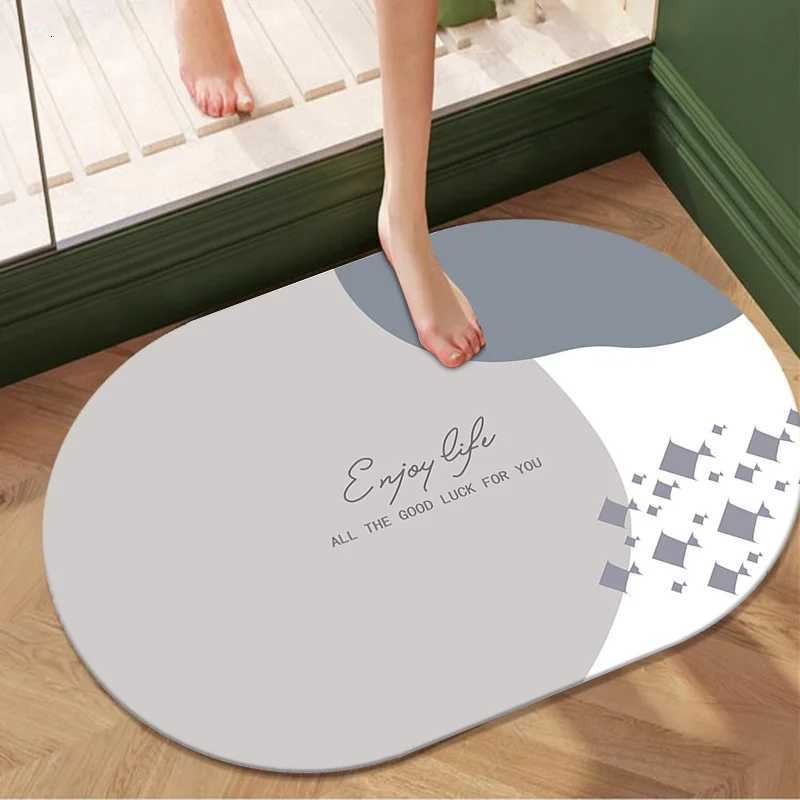Bathroom Floor Mat Diatom Mud Mat Quick Drying Bathroom Toilet Door Non-slip Foot Mat Toilet Absorbent Mat H251205
