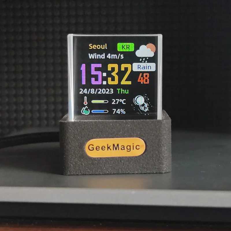 GeekMagic GIFTV Crystal Holographic Desktop Decoration Smart Weather Station Digital Clock with GIF Animations and Image Album M251205 - view 6