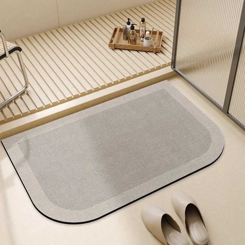 VIKAMA Simple Style Diatomite Bathroom Mat Household Bathroom Doorway Water-Absorbent Quick-Drying Easy-Care Foot Mats Carpet H251205