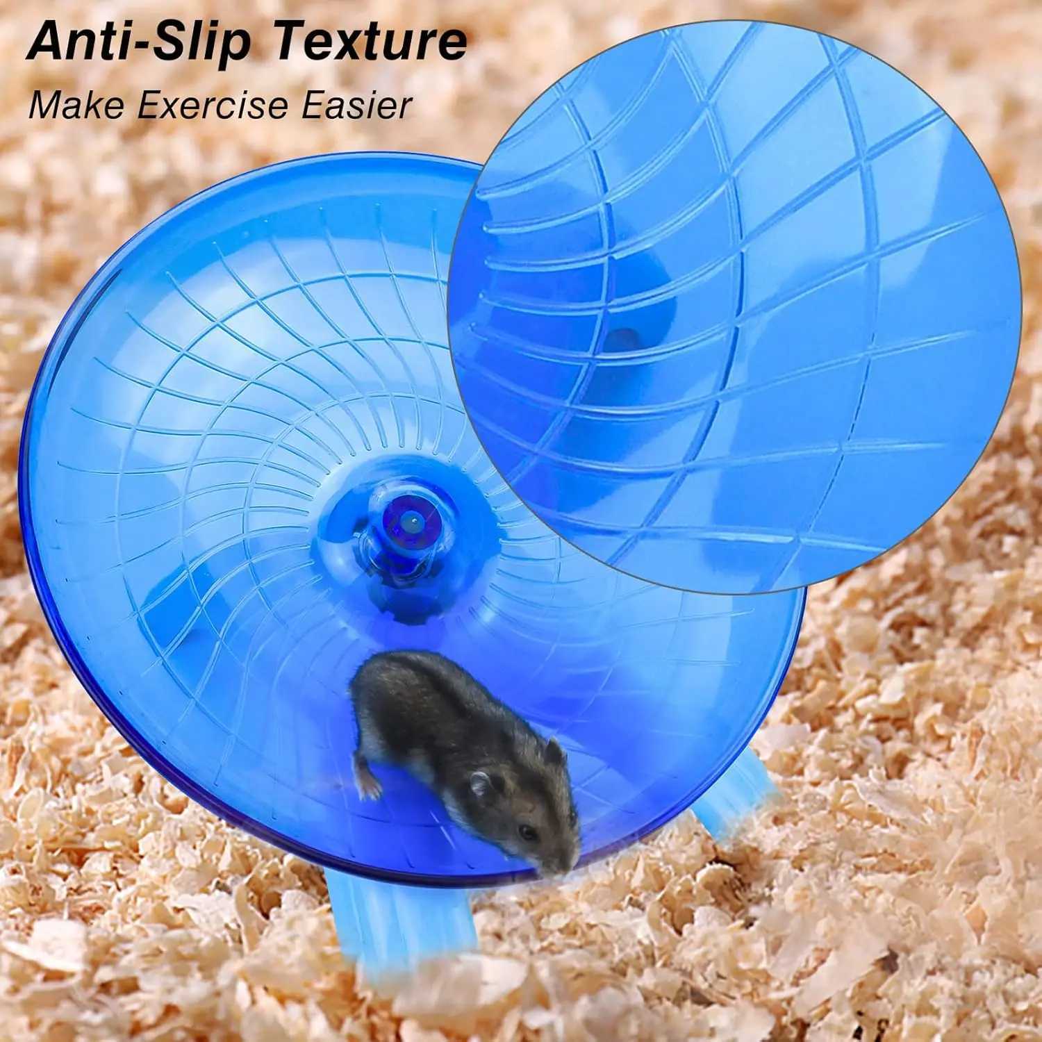Blue Silent Hamster Exercise Wheel 7 Inch Quiet Spinner Running Disc for Dwarf Hamster Gerbil Rat Hermit Crab M251205