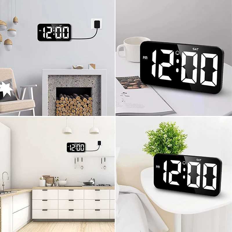 LED Alarm Clock Digital Wall Clock Super-size 108 Electronic Desk Clock Time Week Display Bedroom Home Decoration NIDITON M251205 - view 4