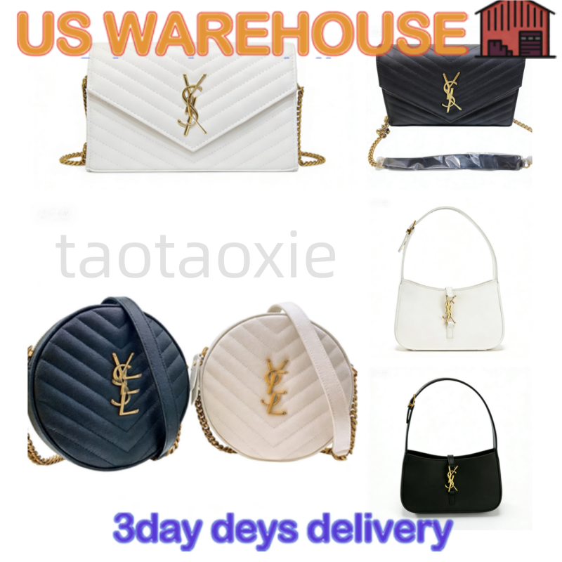 Designer Bags Shoulder Bags Luxury Bags High-Quality Women's Handbags Wallets Caviar Leather Crossbody Bags Classic Black Round Bags and Gold Chain Evening Clutches