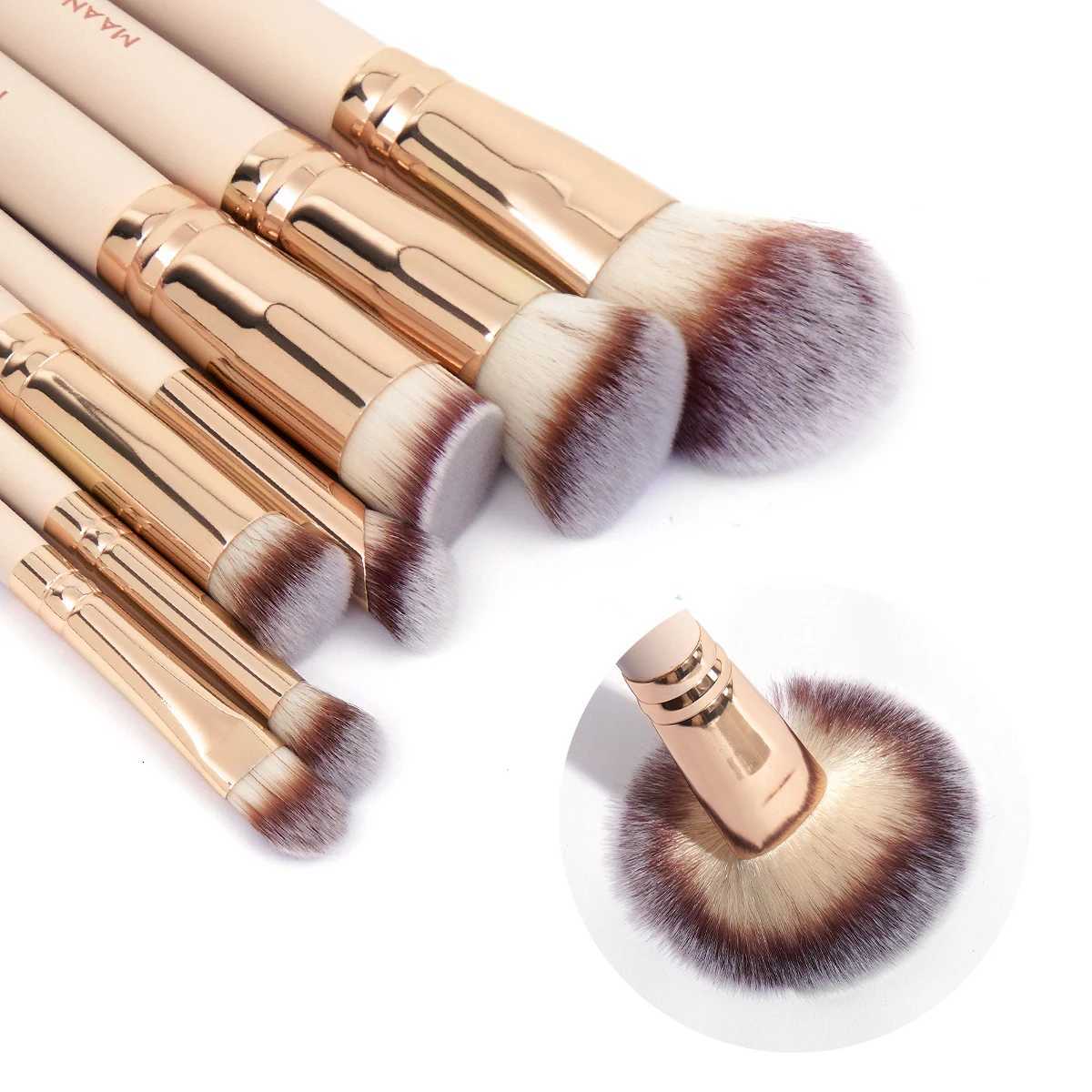 MAANGE Professional Makeup Brush Set 7pcs for Cosmetic Foundation Powder Concealer Blush Brush Blending Soft Bristles BeautyT251205