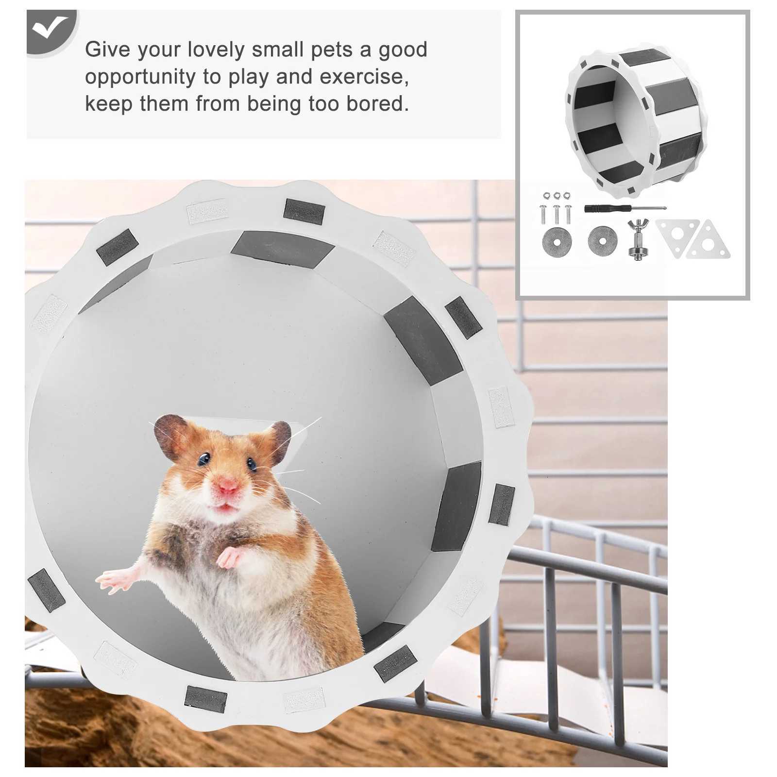 Small Pet Quiet Running Wheel Hamster Exercise Cage Accessory Tool for Hamster Gerbil Mouse Agility Training M251205