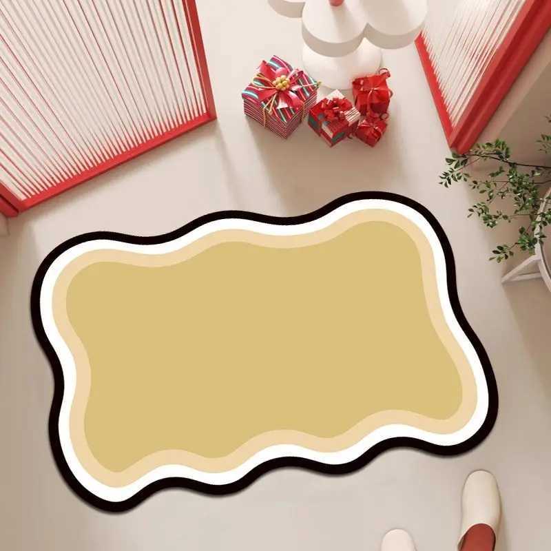Diatom mud bathroom absorbent floor mat toilet toilet door non-slip mat floor mat foot mat leave-in carpet H251205