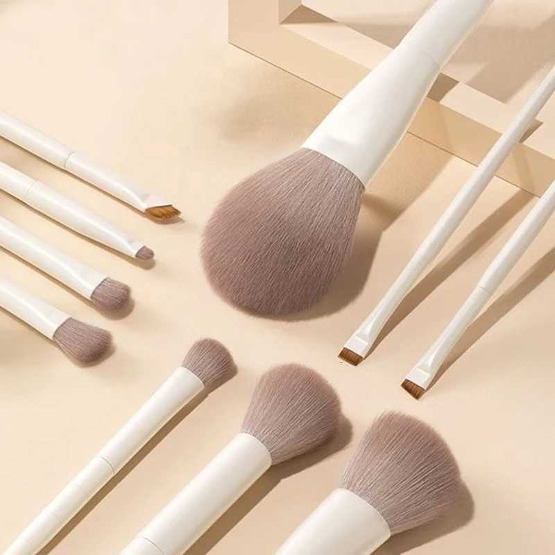 5/7/10/12pcs Professional Makeup Brushes Tools Set White Eyeshadow Eyeliner Foundation Brush Women Facial Beauty Cosmetic ToolT251205