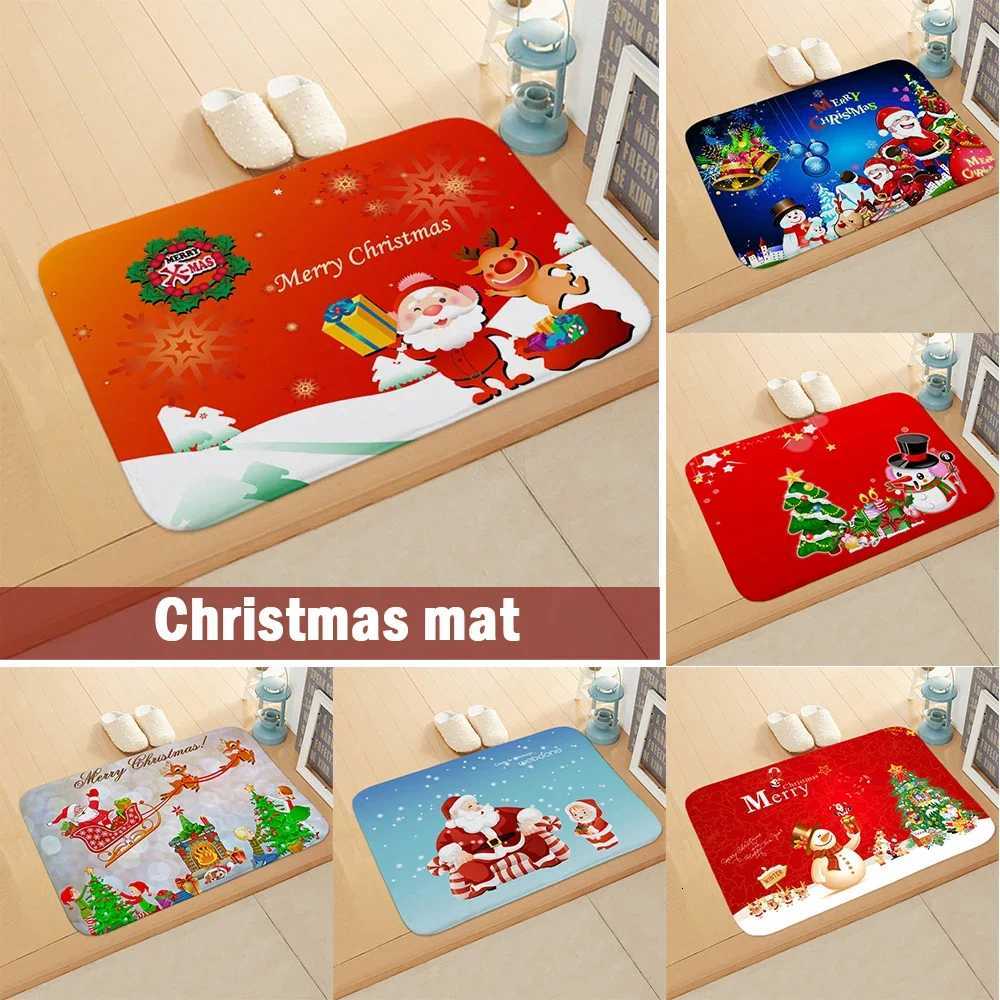 Christmas Welcome Sign Carpet Indoor Porch Rug Santa Decor Greeing Home Entrance Floor Welcome Door Mat Dwarf Christmas H251205