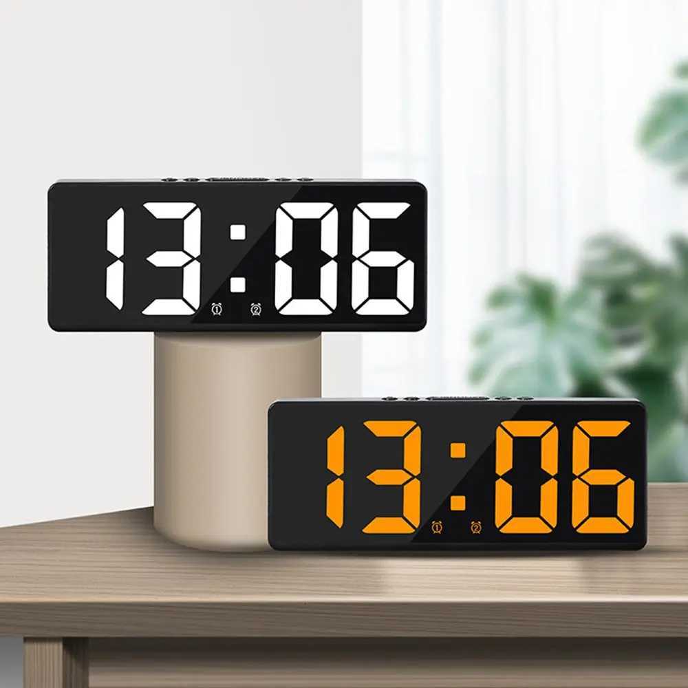 LED Digital Electronic Clock Backlight Large Number Alarm Clock Temperature Calendar Bedside Table Nightlight Home Decoration M251205 - view 3