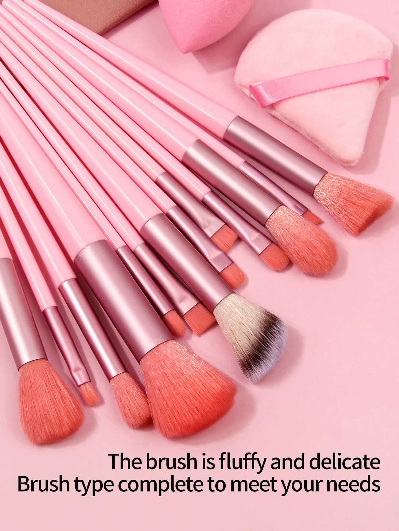 29pcs Tool Kit 13pcs Makeup Brush With 12Pcs Makeup Sponge SetFace Wash Brush Headband Wristband Make Up AccessoriesT251205