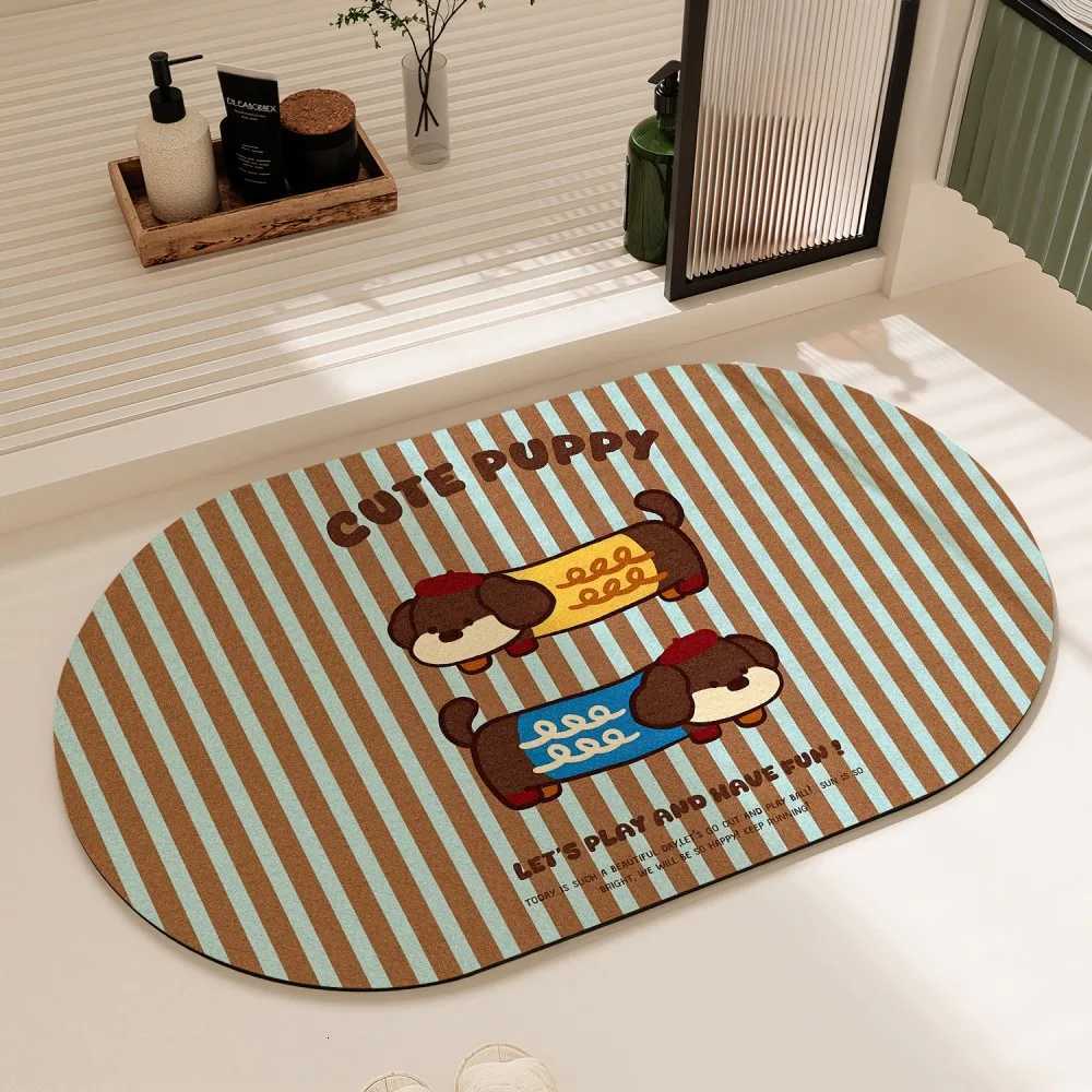 Luxury VIKMA Bathroom Rug Absorbent Quick-Dry Doormat Non-Slip Floor Mat for Home Bathroom Bedroom Kitchen Decor H251205