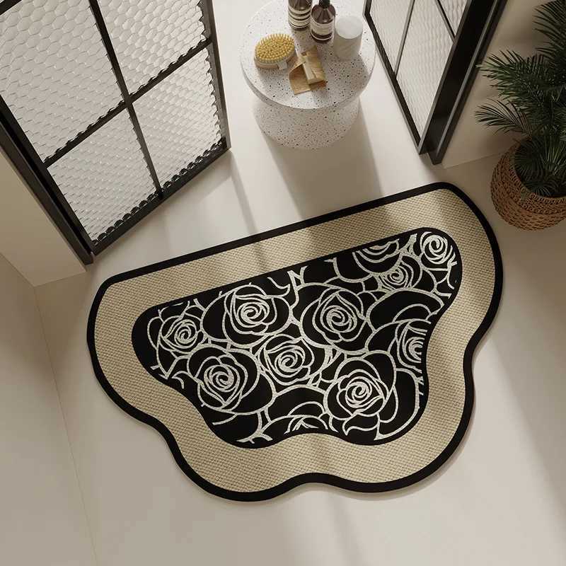 Diatom mud floor mat bathroom water-absorbing quick-drying door mat household toilet non-slip easy to take care of foot mat H251205