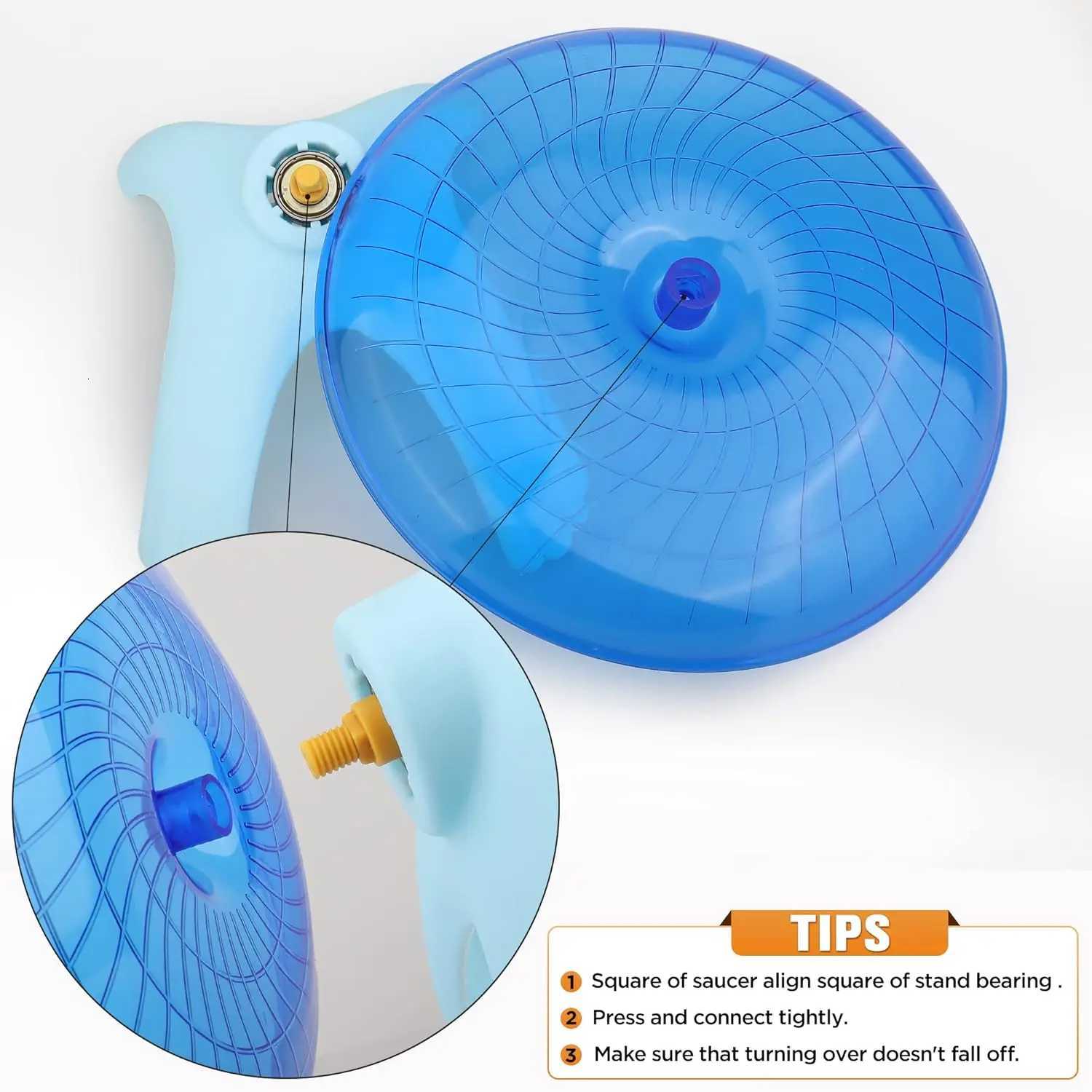 Blue Silent Hamster Exercise Wheel 7 Inch Quiet Spinner Running Disc for Dwarf Hamster Gerbil Rat Hermit Crab M251205