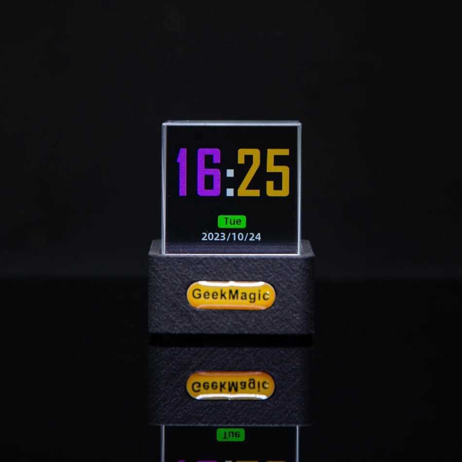 GeekMagic Mini Crystal Display Weather Forecast Gadget with WiFi Desktop Clock StationTransparent Small TV for Game Decoration M251205 - view 4