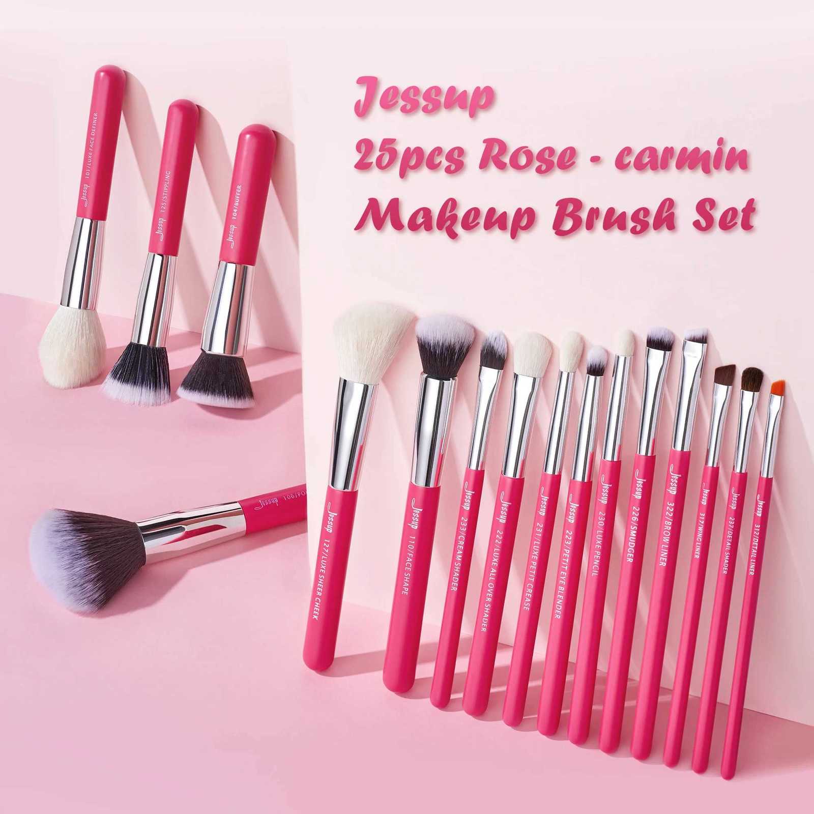 Jessup Makeup brushes set 25pcs Make up Brush Professional Natural-Synthetic Foundation Powder Blending Eyeshadow T195T251205