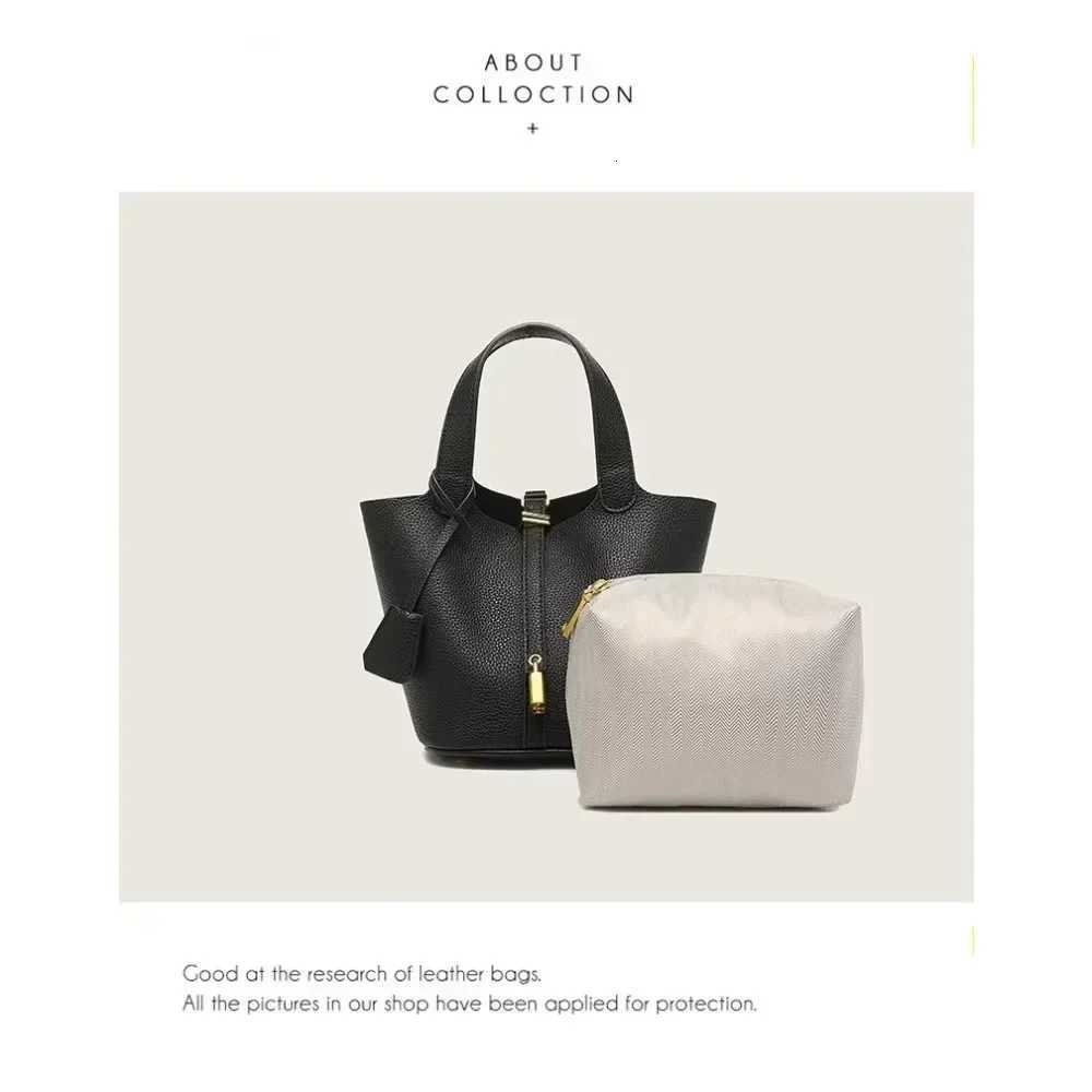 womens bag 2025 new bag autumn and winter lychee pattern bucket bag womens bag handbag vegetable basket bag K251204