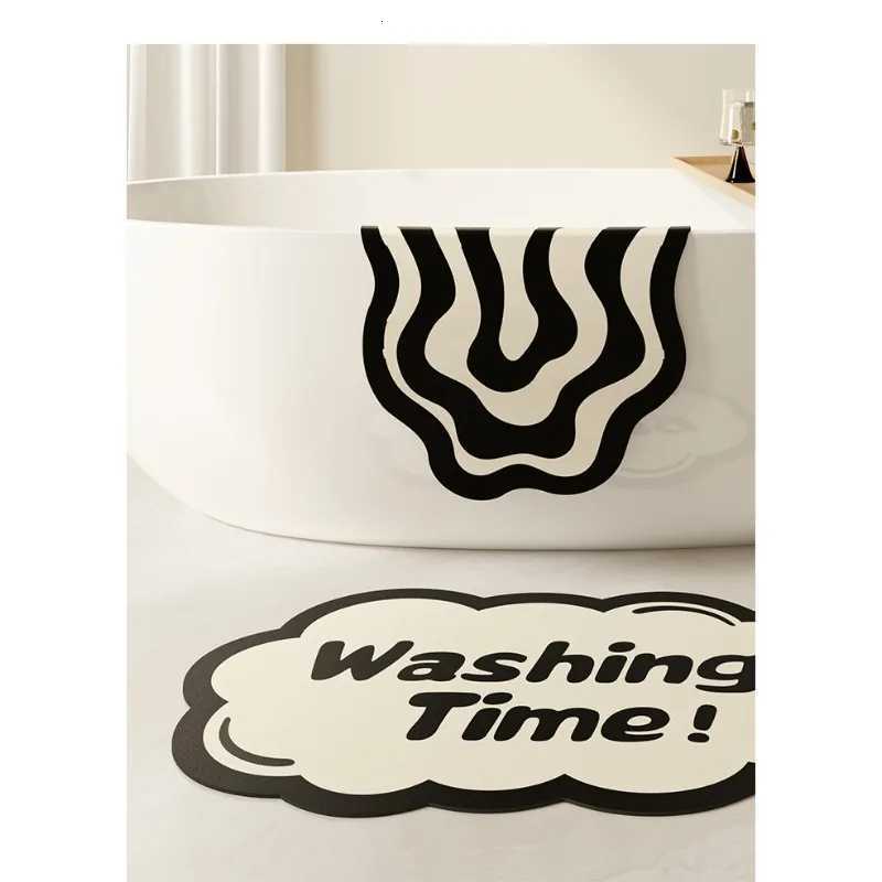 1pcs PVC Bath Mat Non-Slip Diatomite Style Absorbent Shower Rug Quick Dry Bathroom Floor Mat Anti-Skid Easy Clean Waterproof H251205