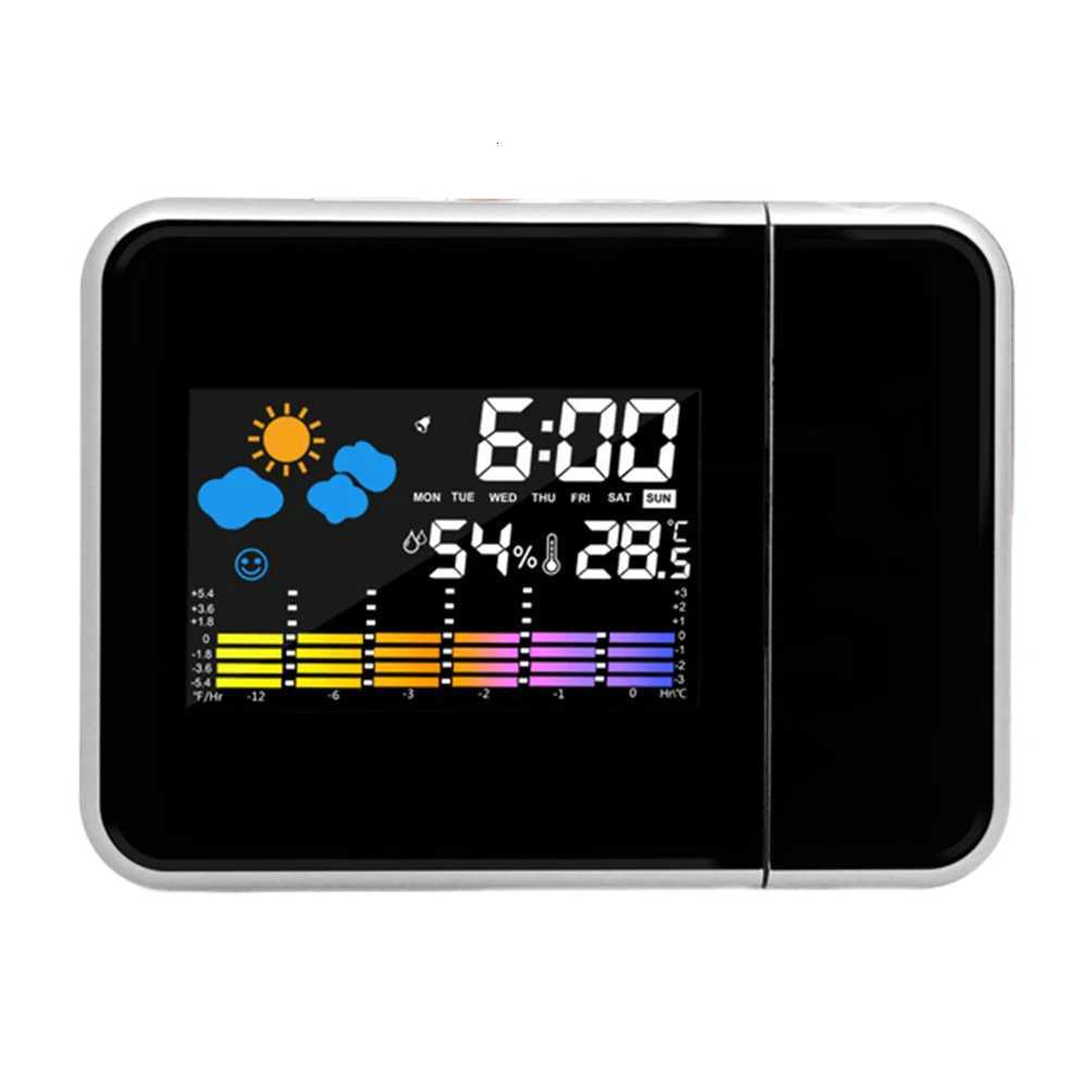 Smart Alarm Clock with Night Backlight Digital LED Projector Desk Table Thermometer Hygrometer for Home Living Room Bedroom M251205 - view 6