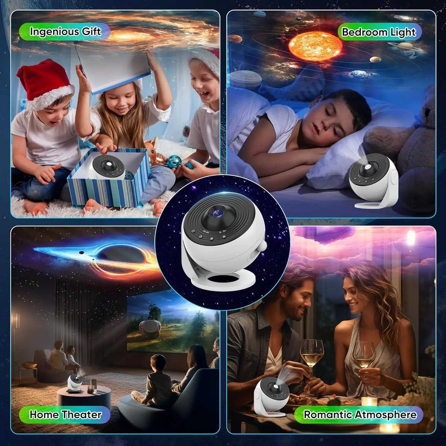 Upgrade Galaxy Projector Pro Lomoo 13 in 1 HD Planetarium Star The Milky Way Projector for Bedroom 360 Rotating Star Light wit X251205