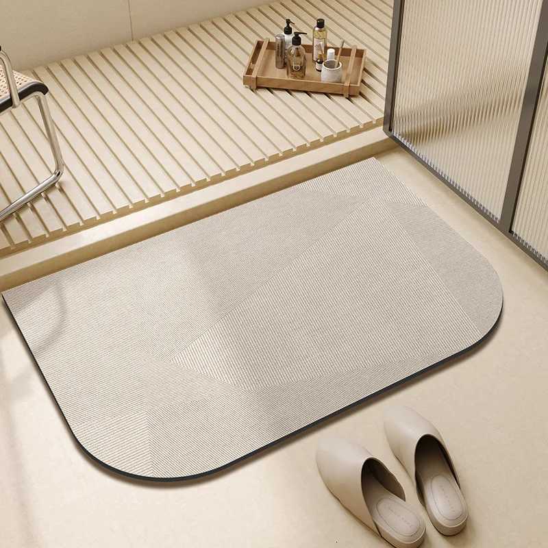 VIKAMA Simple Style Diatomite Bathroom Mat Household Bathroom Doorway Water-Absorbent Quick-Drying Easy-Care Foot Mats Carpet H251205