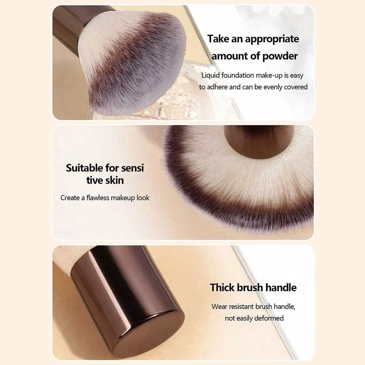 7pcs Professional Makeup Brush Set Includes 4pcs Dual-Ended Face Brushes 1pc Angled Brush 1pc Short Handle Foundation BrushT251205