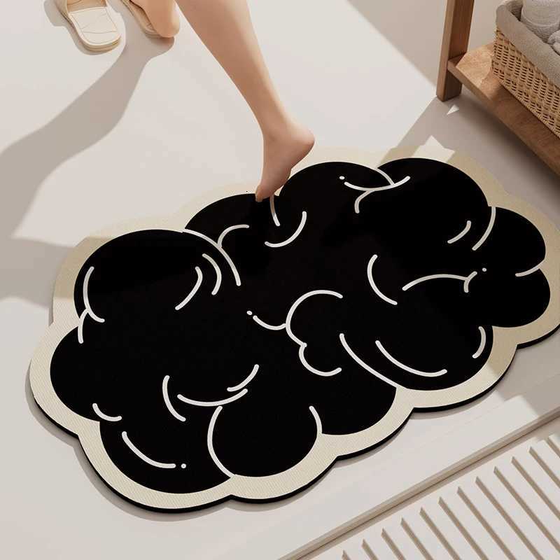 Toilet floor mat bathroom non-slip absorbent toilet strong door toilet diatom mud quick-drying floor mat H251205
