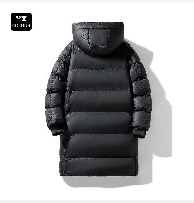 Graphene Mid-Length Cotton Coat for Men: Winter Hooded Casual Padded Jacket, Plus Size, Thickened Warmth, Loose Fit Outerwear
