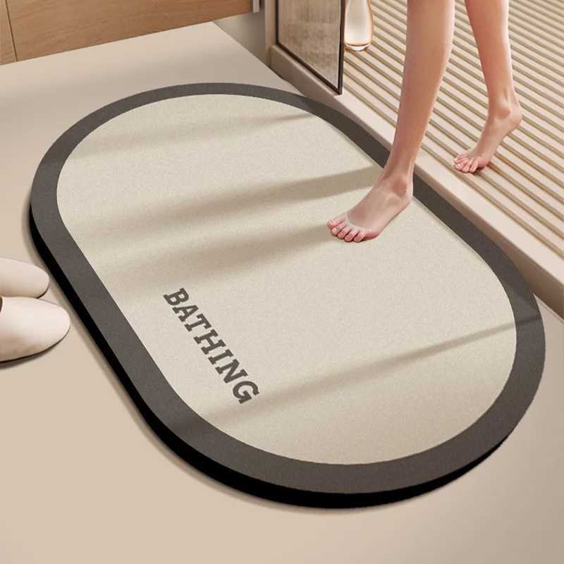 4060CM Non Marking Diatomaceous Earth Floor Mat for Household Bathroom Doorways Dirt Resistant Absorbent Quick Drying Anti Slip H251205