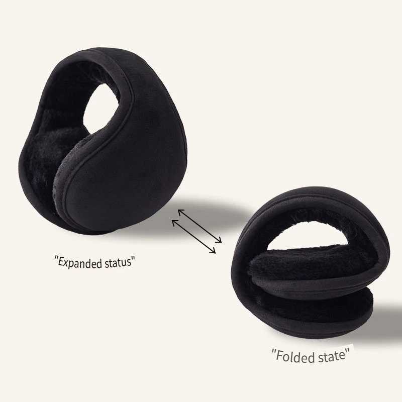 Winter Warm Foldable Earmuffs - Unisex Soft Fleece Ear Warmers Behind Ear Covers for Skiing OutdoorXJ251205 - view 7