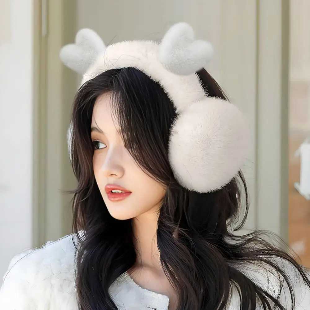 Fashion Deer Ear Earmuffs Foldable Anti-Freeze Ear Warmer Keep Warm Thickened Ear Cover for Women GirlsXJ251205 - view 4