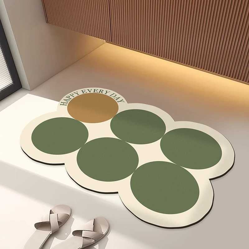 Diatom mud bathroom toilet strong absorbent foot pad toilet door non-slip foot pad washstand dirt-resistant carpet H251205