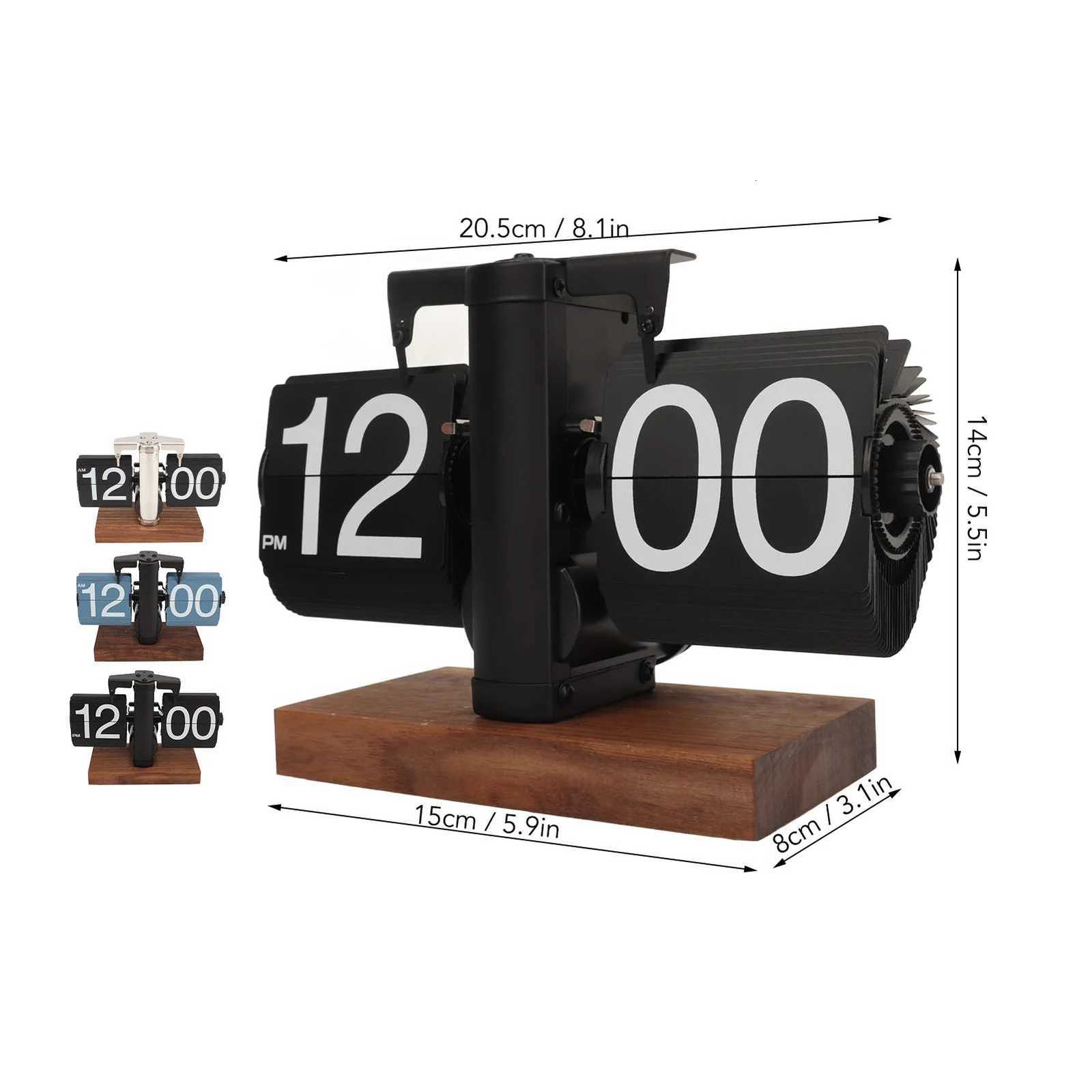 Vintage Automatic Flip Mechanical Clock Battery Powered Flip Desktop Clock Vintage Flip Clock for Home Office Room Decoration M251205 - view 3