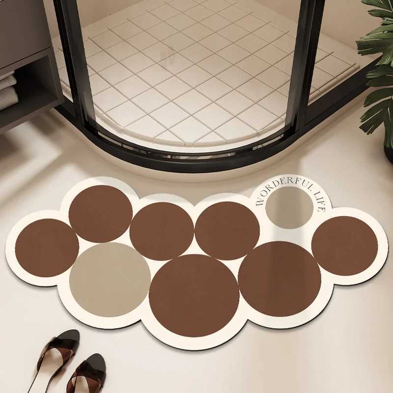Ins Bath Mat Super Absorbent Non Slip Bath Bathroom Rug Quick Drying Bath Shower Rug Kitchen Entrance Door Mats Home Floor Mat H251205