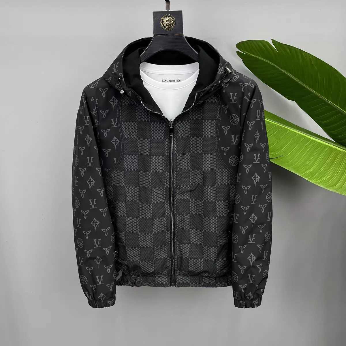 Spring and Autumn luxury Mens Double-sided Jacket Trend Popular Casual Contrast Hooded Jacket H251212