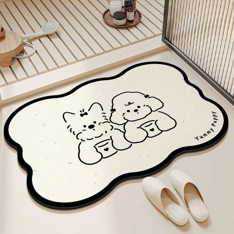 Bathroom absorbent floor mat diatom mud non-slip foot pad at the door of the bathroom special carpet for the toilet H251205