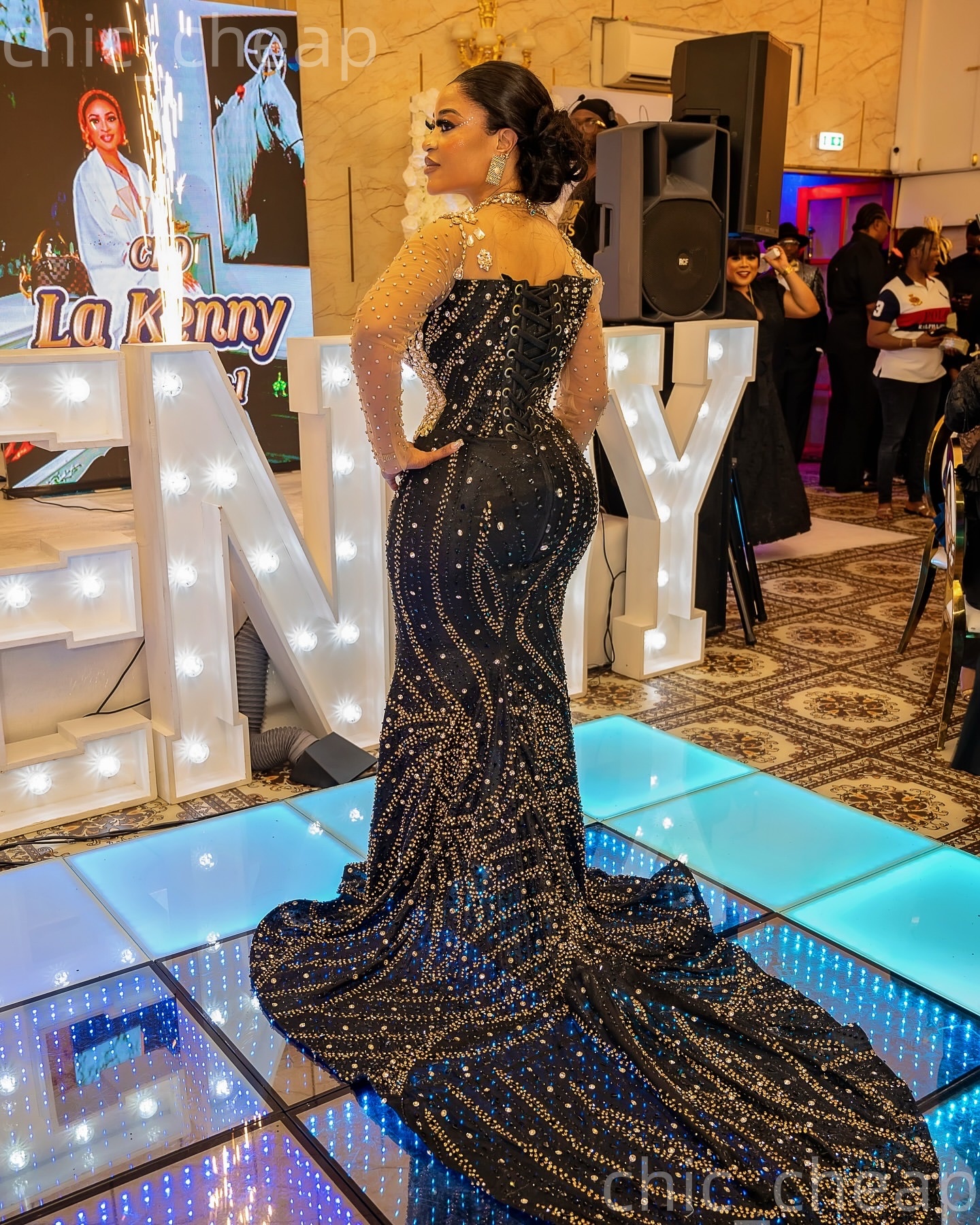 Aso Ebi Black Mermaid Prom Dresses 2026 Beaded Crystals Full Sleeves Evening Formal Party Second Birthday Engagement Gowns Plus Size Dress For Special