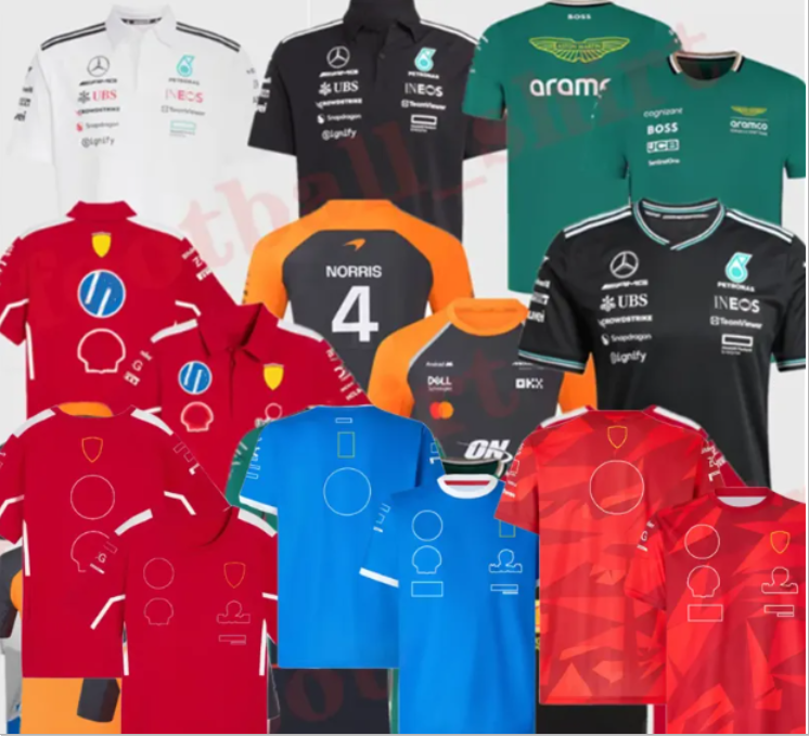 Ferrari F1 Team Men's T-shirt Formula 1 Driver Hamilton Racing Suit T-shirts 2025 Fans Red Round Neck Short Sleeve Jersey Unisex Tee Plus Size Custom