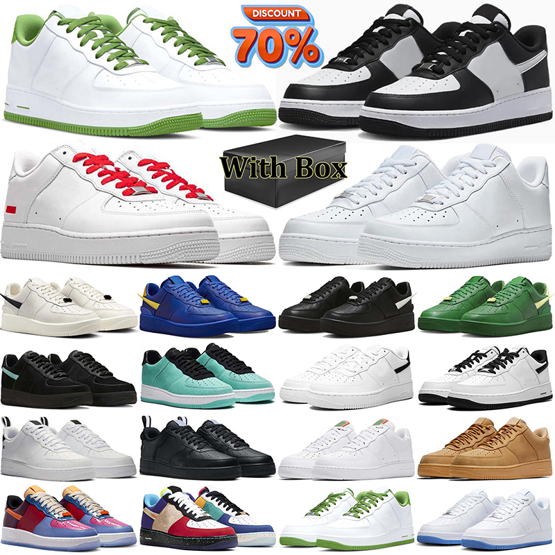 free shipping 1s designer shoes 1 women mens trainers forc one triple white black wheat panda high low designer outdoor sneakers casual 36-47 with box hot